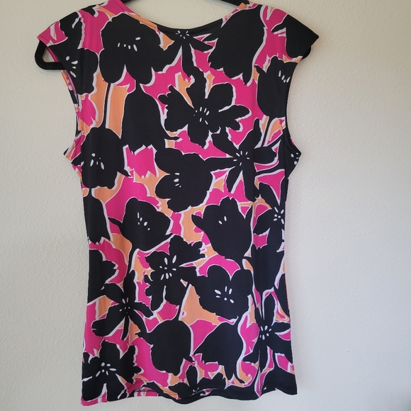 Worthington Colorful Sleeveless Career Top Size Medium - Picture 3 of 6